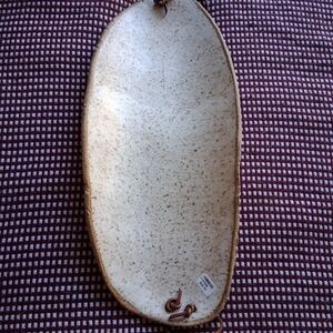 Cost Plus World Market Oval Speckled Wall Art - Cream and Brown